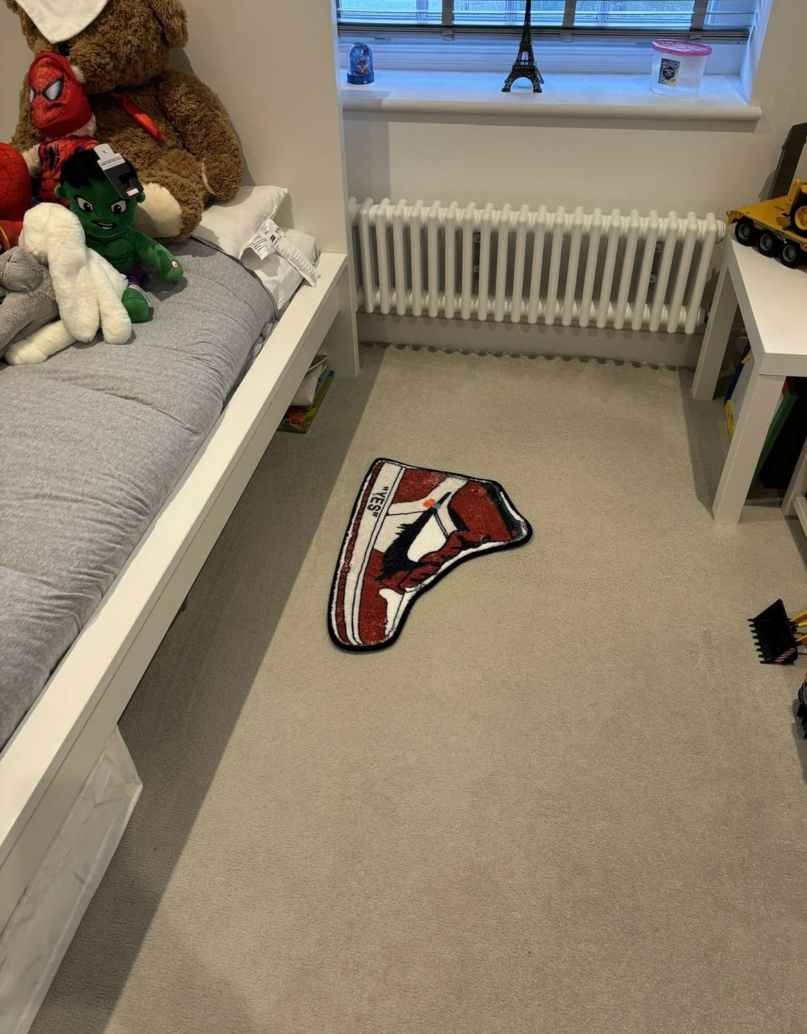 ‘Jordan 1 Mid Red’ Sneaker Floor Rug Carpet 70cm X 40cm